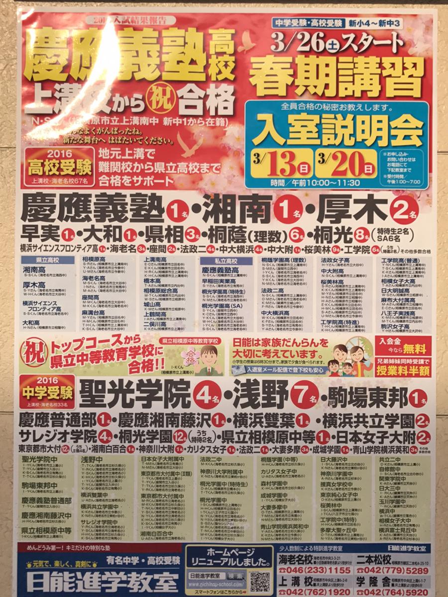 スタディピア 日能進学教室 二本松校 相模原市緑区 の投稿写真一覧
