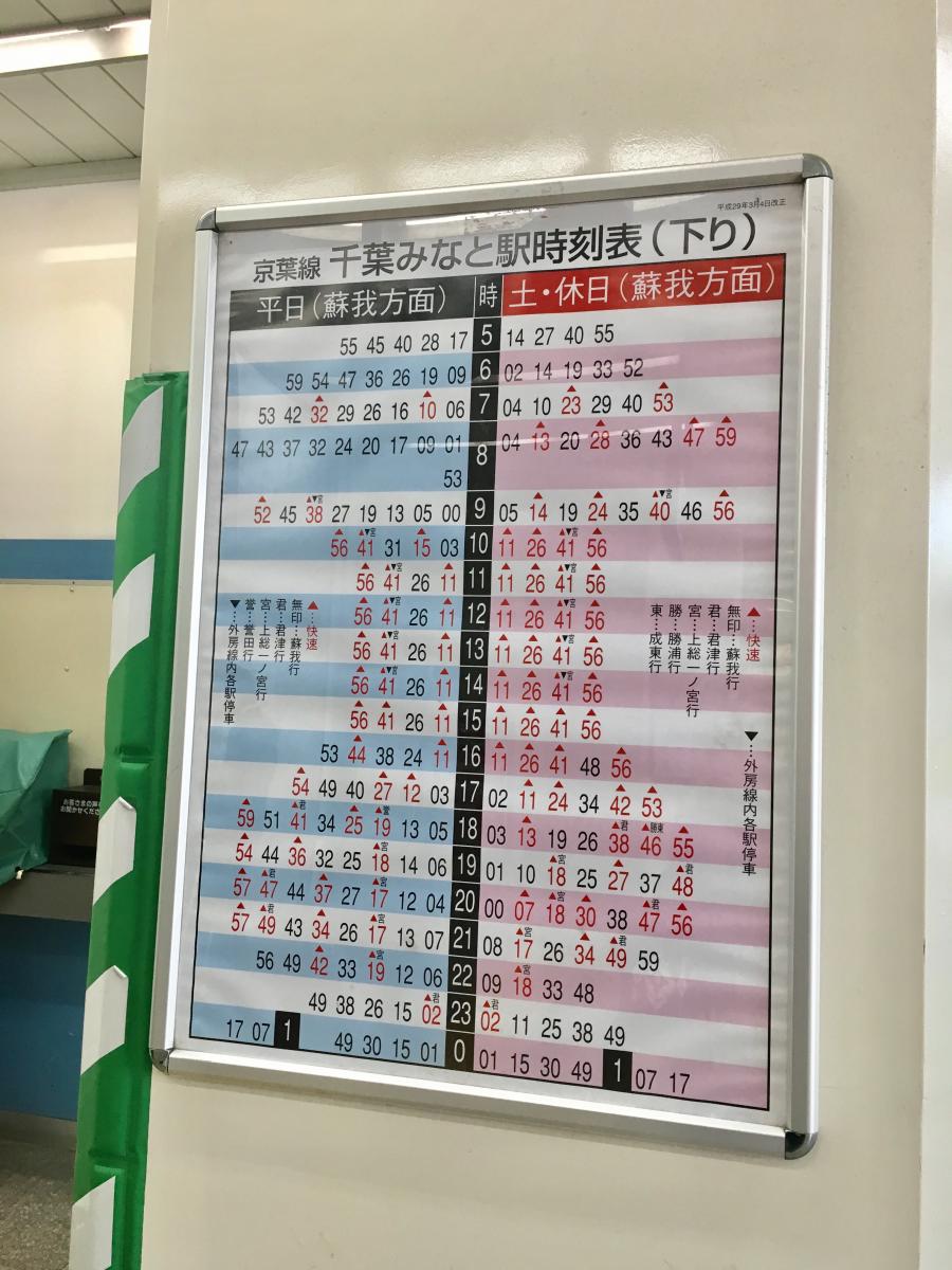 千葉 みなと から 千葉 駅