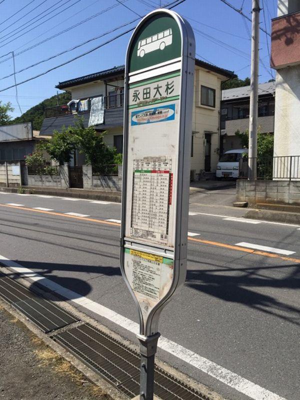 ユキサキナビ】国際興業バス「永田大杉」バス停留所(飯能市大河原)